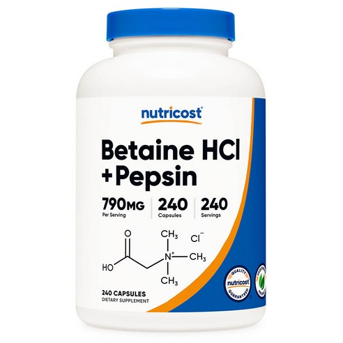 뉴트리코스트 베타인 HCI + 펩신 790mg 240캡슐, 240정, 1개