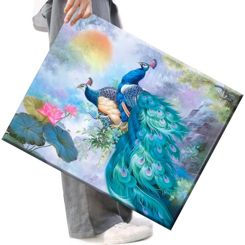 FASEN 액자 캔버스형보석십자수 DIY세트 라운드 비즈 40 X 50cm, FSE72.공작