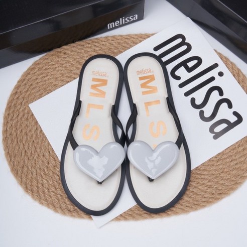 미니멜리사 사랑 슬리퍼 플립 플롭 젤리 향기로운 플랫 슬리퍼