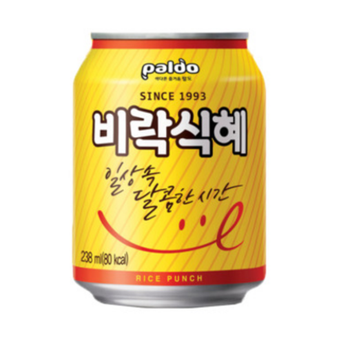 팔도 비락식혜 제로 슬림캔, 238ml, 24개