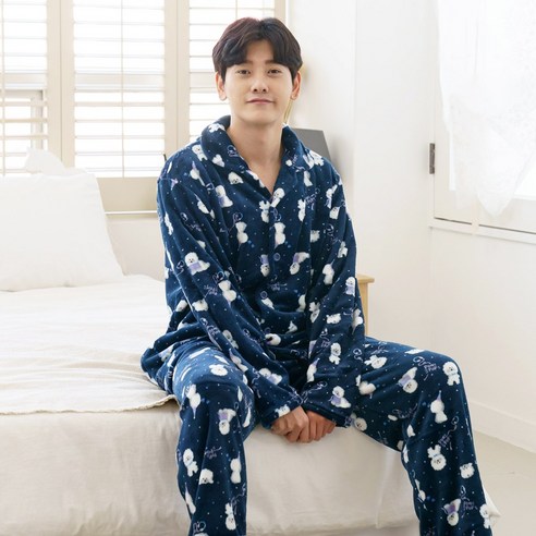 구름비숑 밍크 수면잠옷 상하세트