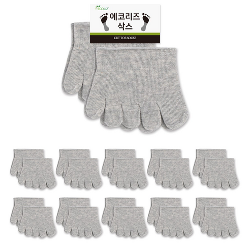 에코리즈 언더삭스 토우캡 발가락 양말 10족