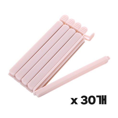 비하인드 봉지 밀봉집게 30P 묶음, 핑크, 30개