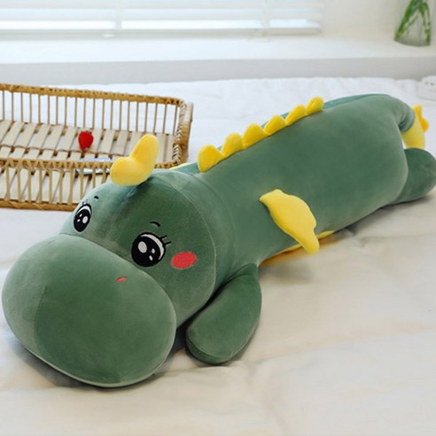 NY20 공룡인형 쿠션 바디필로우, 공룡그린