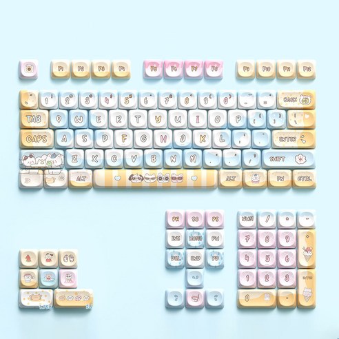 pbt키캡 추천 상품고잉홈 기계식 키보드 키캡 영문 포인트키캡 귀여운 키보드덮개 PBT키캡 112키 키보드 꾸미기 제품 사진