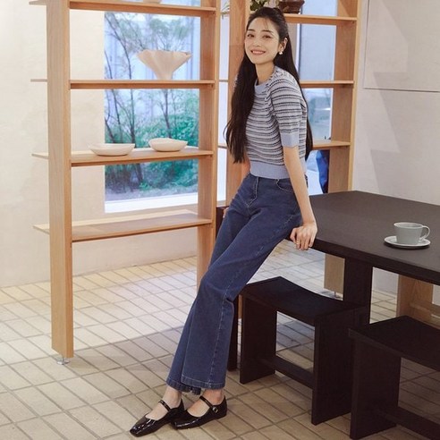 잇미샤 [23 F/W] 밑단 트임 데님 팬츠 ITN8ZPT640 528414