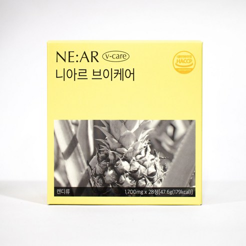 니아르 브이케어 파인애플맛 보검선인장 추출물 츄어블 브이 캔디 1700mg X 28정, 1개