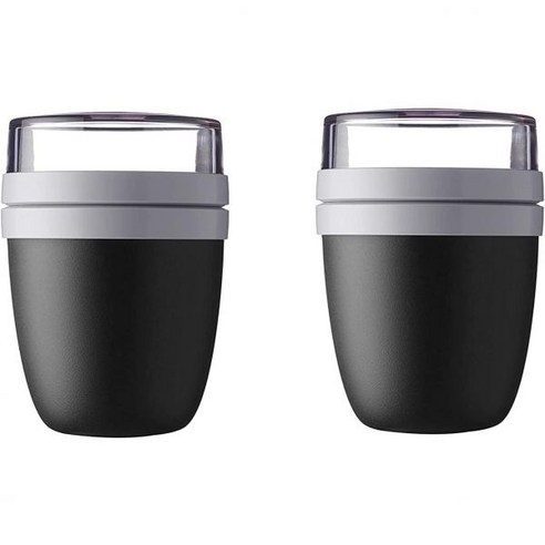 메팔 런치팟 Mepal 2Piece Lunch Pot Ellipse Set - Limited Edition BlackBlack 500ml Practical Travel Mug 10