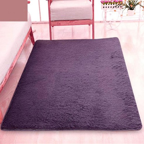 거실 침실을 위한 다색 미끄럼 방지 지역 깔개 지면 양탄자 담요 매트, 진한 보라색, 100% 폴리 에스터