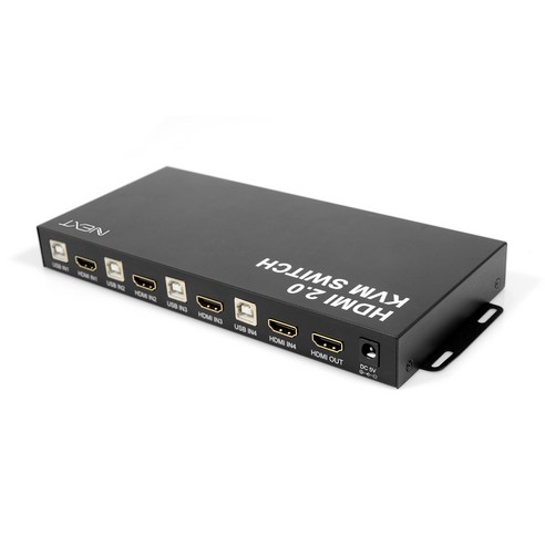 넥스트 4:4:4 HDMI 4포트 USB KVM 스위치 4대 PC제어 핫키 지원 NEXT-7004KVM-4K, 선택없음