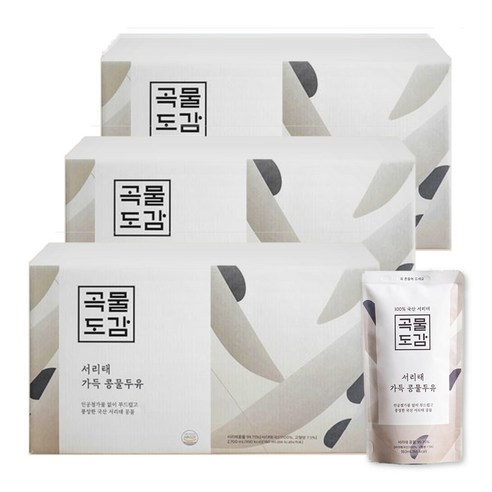 곡물도감 국산 무가당 서리태 콩물두유, 180ml, 30개