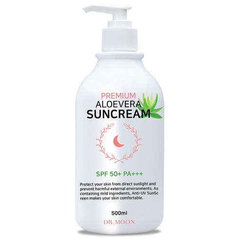 닥터문 프리미엄 대용량 알로에베라 선크림 SPF50+ PA+++, 500ml, 2개 ahc선크림 Best Top5