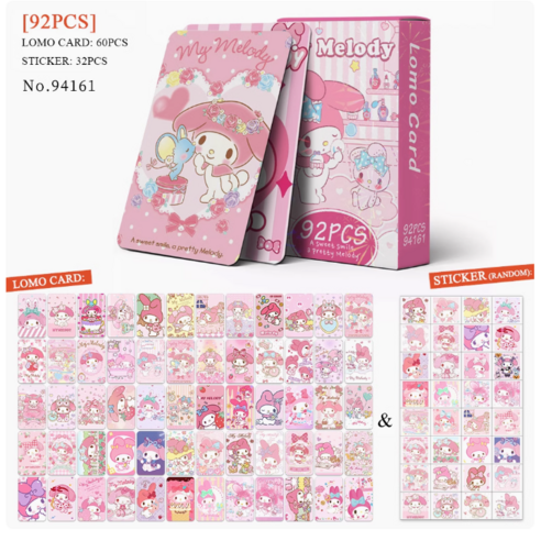 [NEW] 산리오 포토카드 60pcs + 산리오 스티커 32pcs Sanrio photocard, 마이멜로디
