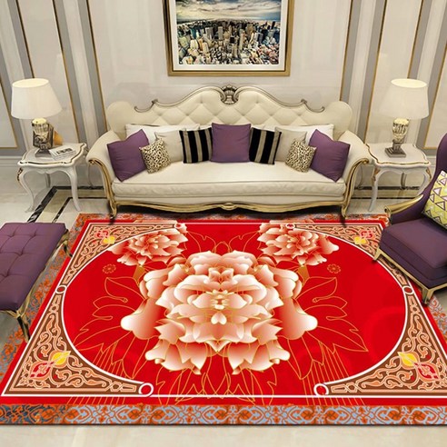 클래식 유럽 법원 거실 카펫 침실 복고풍 유럽 카펫 러그와 카펫 홈 거실, 40x60cm, 01