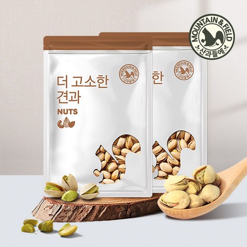 산과들에 구운피스타치오 800g (염) 프리미엄 견과류, 2개, 400g