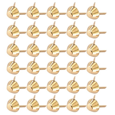 Ursmart 30Pcs 빈티지 금속 스터드 리벳 Nailheads 명소 2 프롱 라운드 돔, 골드, 철