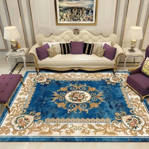 클래식 유럽 법원 거실 카펫 침실 복고풍 유럽 카펫 러그와 카펫 홈 거실, {"크기":"40x60cm"}, 15