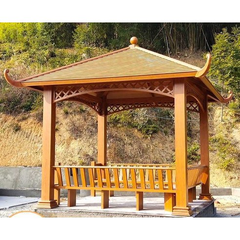 야외 정자 원두막 방갈로 옥상 차양막 정원 오두막, 자단