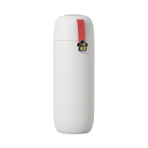스마트텀블러 온도표시 텀블러 마카롱 보온보냉 텀블러, 화이트, 450ml