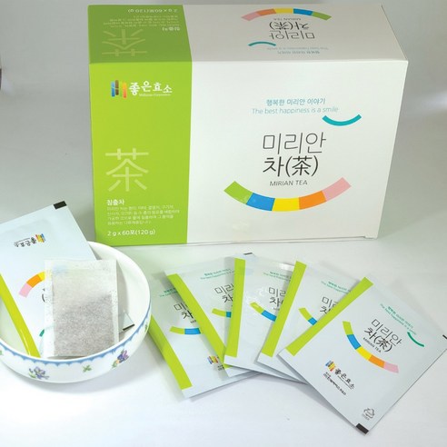 좋은효소 파비스 미리안차 60포 한박스-수분공급 노폐물배출 마테차 허브 결명자 구기자 현미 침출차 오가피, 120g, 1박스