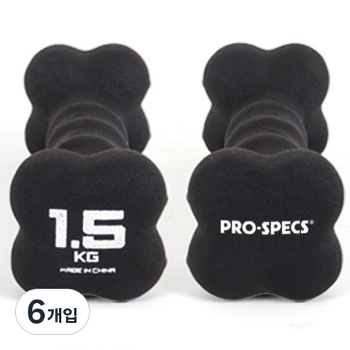 프로스펙스 네오프렌 아령, 1.5kg, 6개