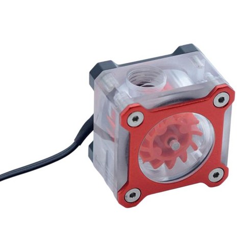 컴퓨터 수냉식 유량계 G1/4 암나사 5V RGB 다채로운 냉각수 필터 Indicat 내구성 전문가 내장 씰링 링, 빨간색, 41x41x30mm, 아크릴