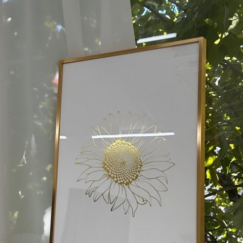 성공과 번영을 위한 필수품: 씽크앤그로우 해바라기 풍수 그림 액자