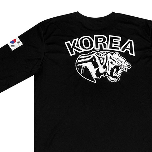 [국산] ROKA 로카 호랑이 기능성 긴팔 티셔츠 블랙 사계절 로카티 쿨론 군인