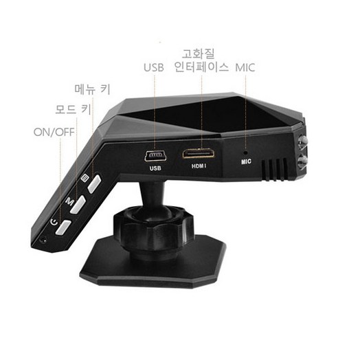 우스틴스 2인치 심플 장착형 고화질 블랙박스, 32GB
