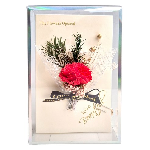 카네이션 비누꽃 조화 편지지 액자