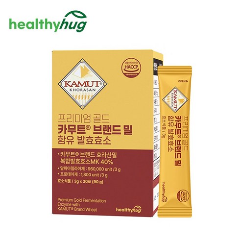헬씨허그 프리미엄 골드 카무트효소 30포 브랜드밀 카무트효소 카뮤트효소 호라산밀 발효효소 100% 곡물효소 보리, 90g, 1박스