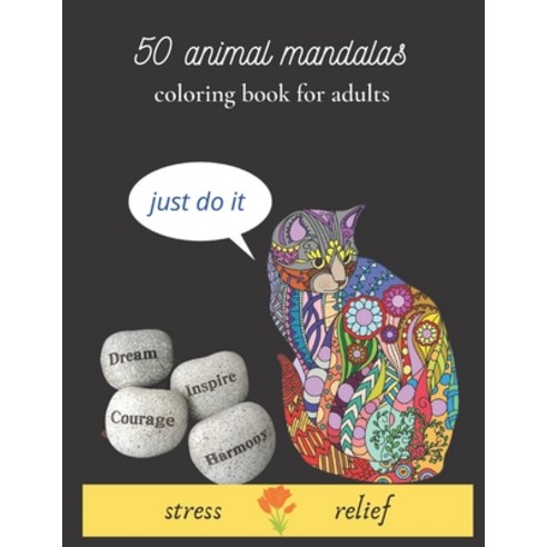 50 animal mandalas coloring book for adults stress relief: Coloring Book For Adults Stress Relieving... Paperback, Independently Published, English, 9798583871216