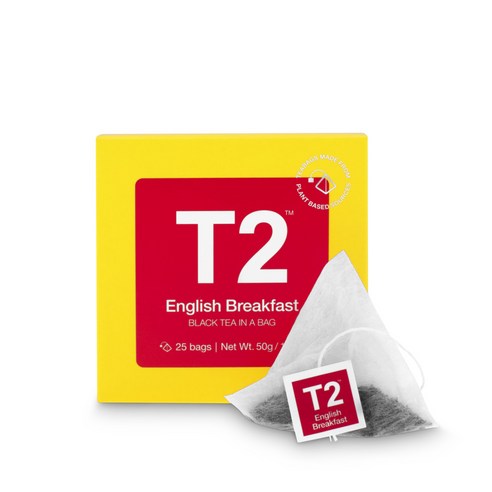 T2 잉글리쉬 블랙퍼스트 티백, 1개, 50g, 25개입