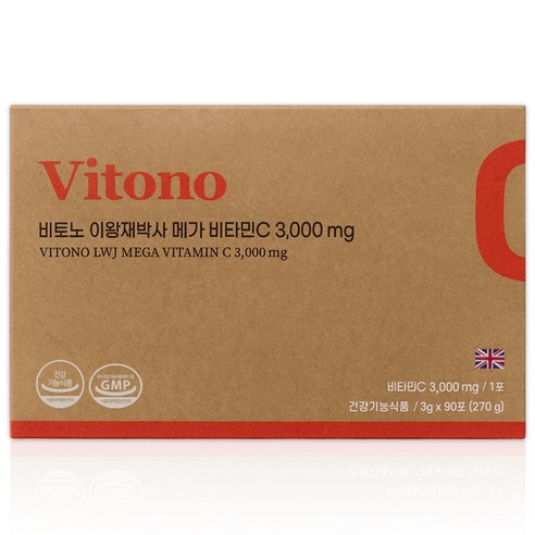 바노 이왕재 박사 메가 비타민C 3000mg 고함량 분말 비타민 90포