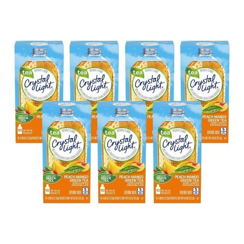 Crystal Light On The Go 피치 망고 녹차 음료 믹스 10팩 박스 (7팩), peach, 10 Count (Pack of 7), 1) 1 Count Pack of 7 peach, 1) 1 Count (Pack of 7) - peach