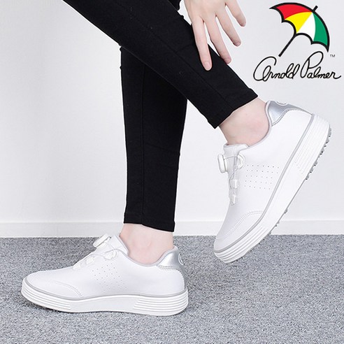 더스틴앤프리미어 국산 수제 여성 보아 다이얼 골프화 가죽 골프 경량 스니커즈 심플 운동화 필드 라운딩 스파이크리스 패션 데일리