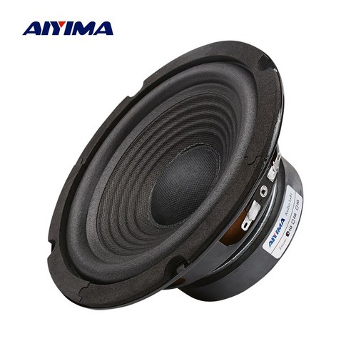 AIYIMA 1Pcs 6.5인치 오디오 사운드 스피커 우퍼 뮤직 라우드스피커 4옴/8옴 100W 베이스 스피커 DIY 홈시어터 사운드 시스템용, 4옴 스피커