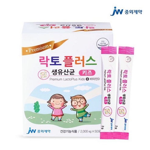 JW중외 락토플러스 생 유산균 키즈 50포 1개 신바이오틱스, 100g