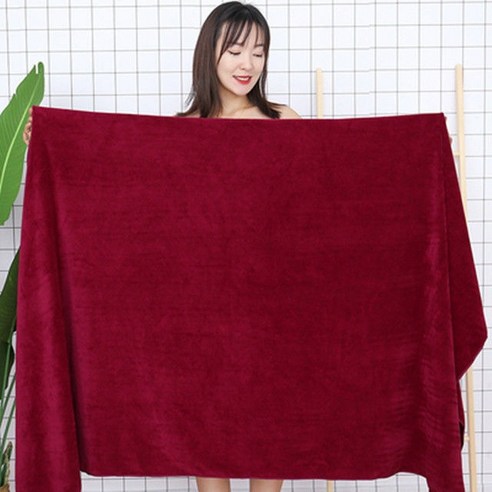 DFMEI 목욕타월 극세사 흡수 소프트 라지 퀵 건조 침대 라지 타월, 와인색, 35*75 두툼한 머리타올