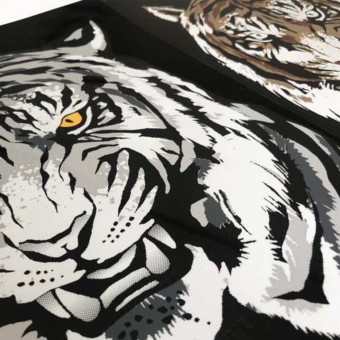 차량을 눈부신 호랑이로 변신시키는 마이웨이카 호랑이 백호 데칼 스티커