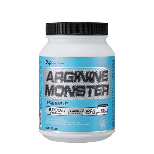 BUP 아르기닌몬스터 소다맛 아미노산 헬스보충제, 1개, 500g