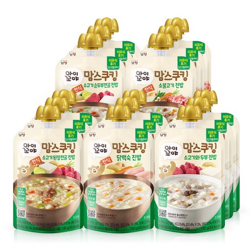 아이꼬야 맘스쿠킹 이유식 12개월 5종(소불3+쇠고기3+된장3+닭백숙3+순두부3), 100g, 15개