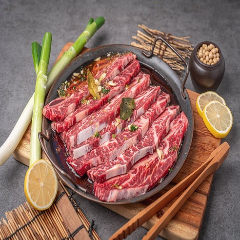 la갈비  양념 LA갈비 꽃갈비 구이용 진짜 맛있는 갈비 1kg X 2팩 고급스러운 포장