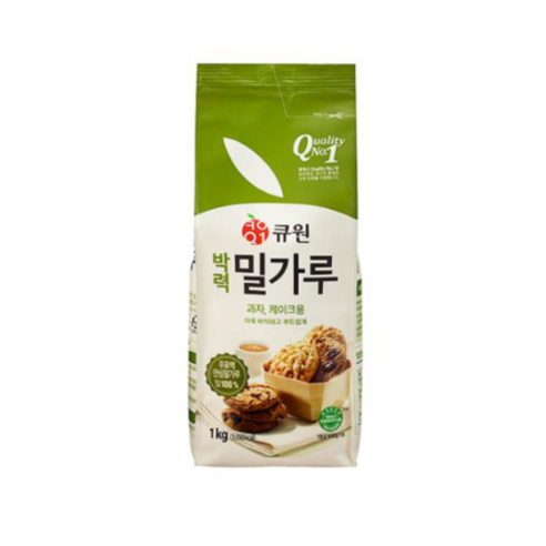 큐원 박력밀가루, 1kg, 3개