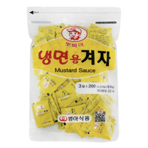 범아뽀빠이 냉면용 겨자 200p, 4개, 600g