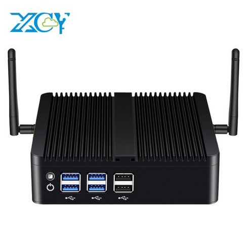 XCY-팬리스 미니 PC 인텔 코어 i7 4500U i5 4200U 기가비트 이더넷 HDMI VGA 디스플레이 6/8x USB 포트 지원 WiFi Windows Linux, 8G RAM 256G SSD WiFi, Intel Core i3-4005U