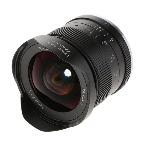 YSSHOP 소니 미러리스 E- 마운트 카메라 용 12mm F2.8 초광각 고정 렌즈, 설명, 블랙, 다른