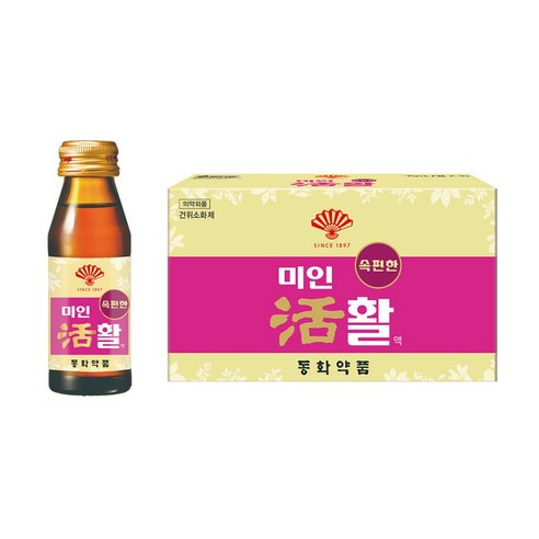 부채표 미인활 여성소화제, 75ml, 10개