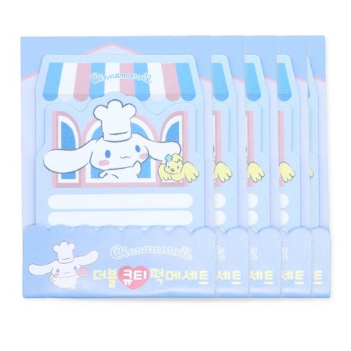 산리오 캐릭터즈 다이컷 점착메모지 1세트(5입), 시나모롤