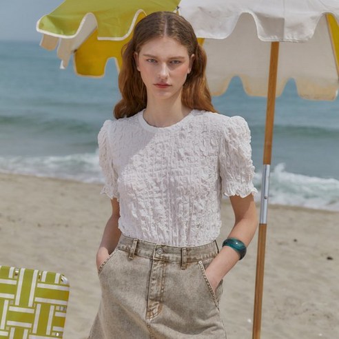 온앤온 셔링 볼륨 소매 블라우스 NEW3MB623 314955